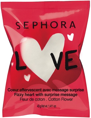 Cuore effervescente con bigliettino d'amore