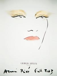 bozzetto makeup Giorgio Armani sfilata Privé Nude